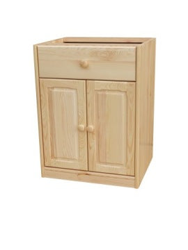 Drewniana sosnowa szafka kuchenna 60 cm z szufladami