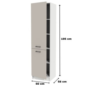 Wysoki słupek kuchenny 50 cm w kolorze kaszmir do zestawów modułowych