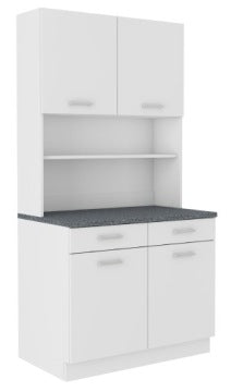 Kredens kuchenny MOKKA 100 cm w kolorze dąb artisan i biały