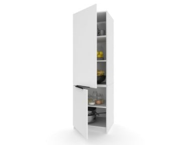 Wysoki biały słupek kuchenny KIRA 60 x 200 cm