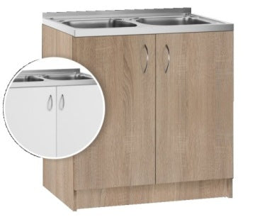 Szafka kuchenna stojąca pod zlew 80 cm w kolorze dąb