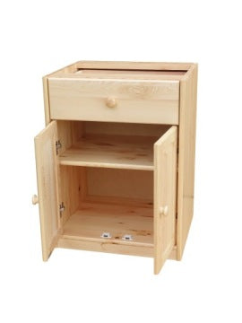 Drewniana sosnowa szafka kuchenna 60 cm z szufladami